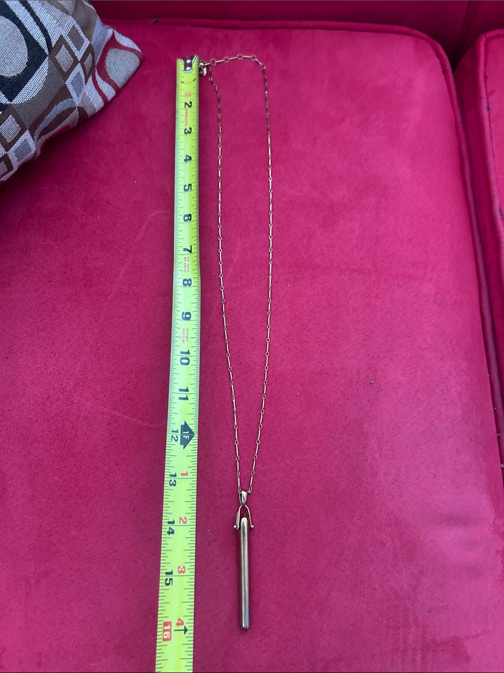Stella & Dot Gold Long Vertical Pendant Necklace - Picture 4 of 5